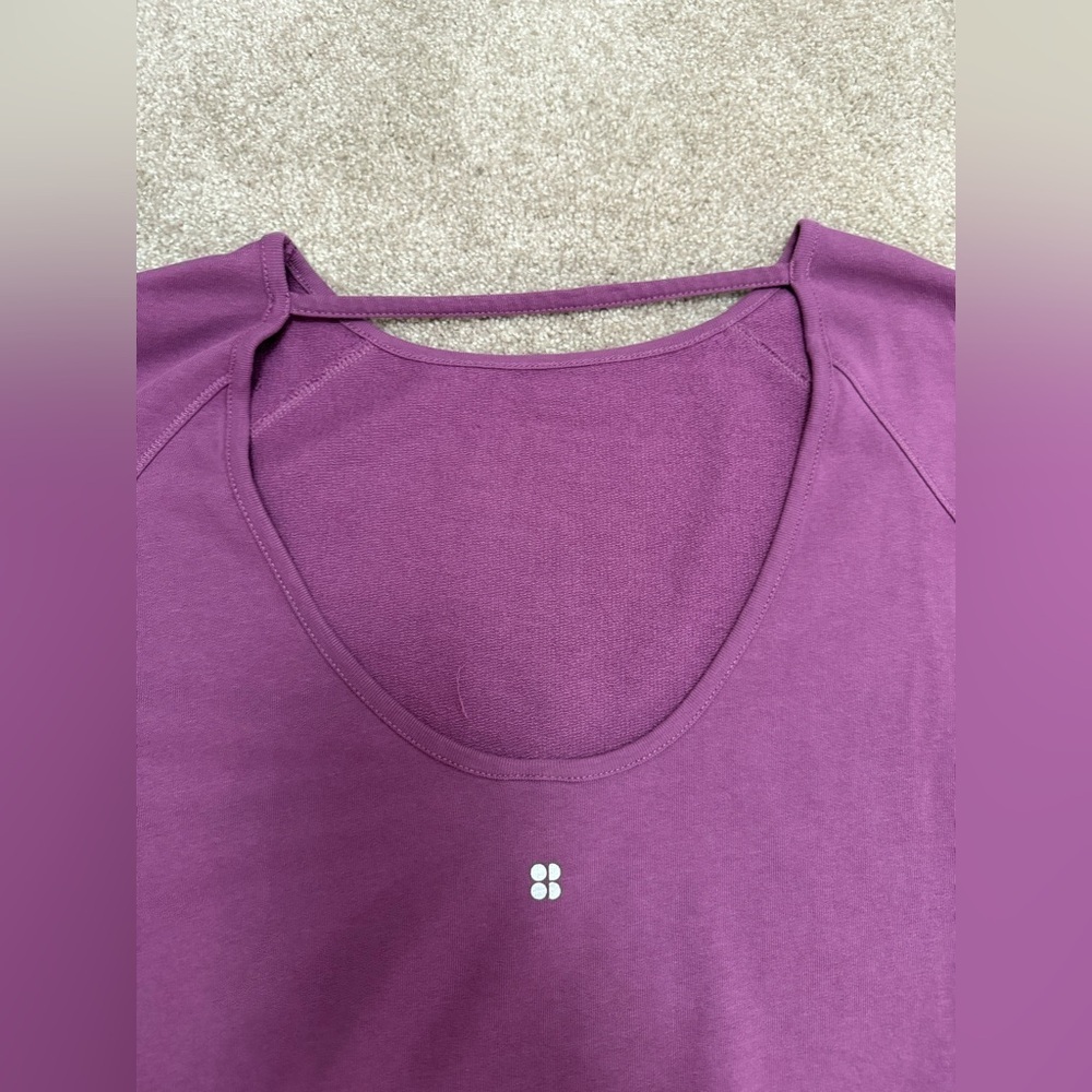 Sweaty Betty After Class Sweatshirt Pullover - Open Back - Purple - size Medium - Picture 10 of 11